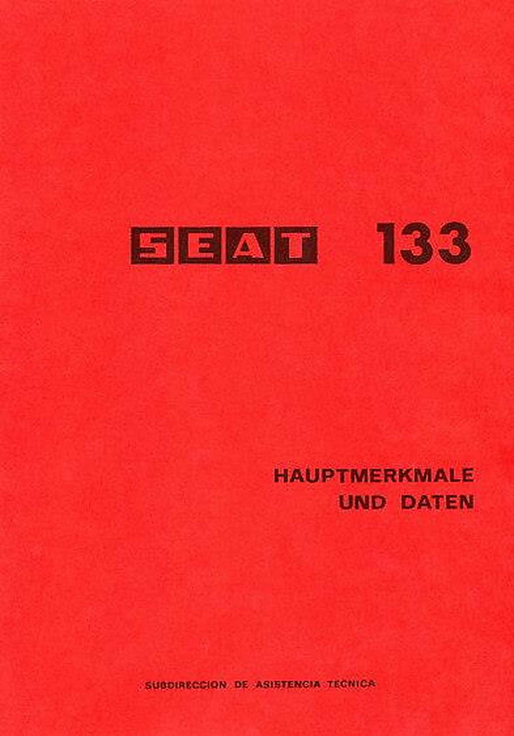Seat 133 Hauptmerkmale und Daten, Buchcover