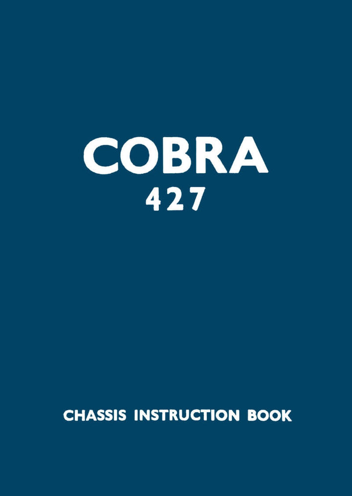 Shelby Cobra 427 Chassis Instruction Book, Buchcover