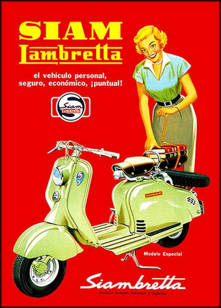 Siam Lambretta Motorroller Poster, Poster-Motiv