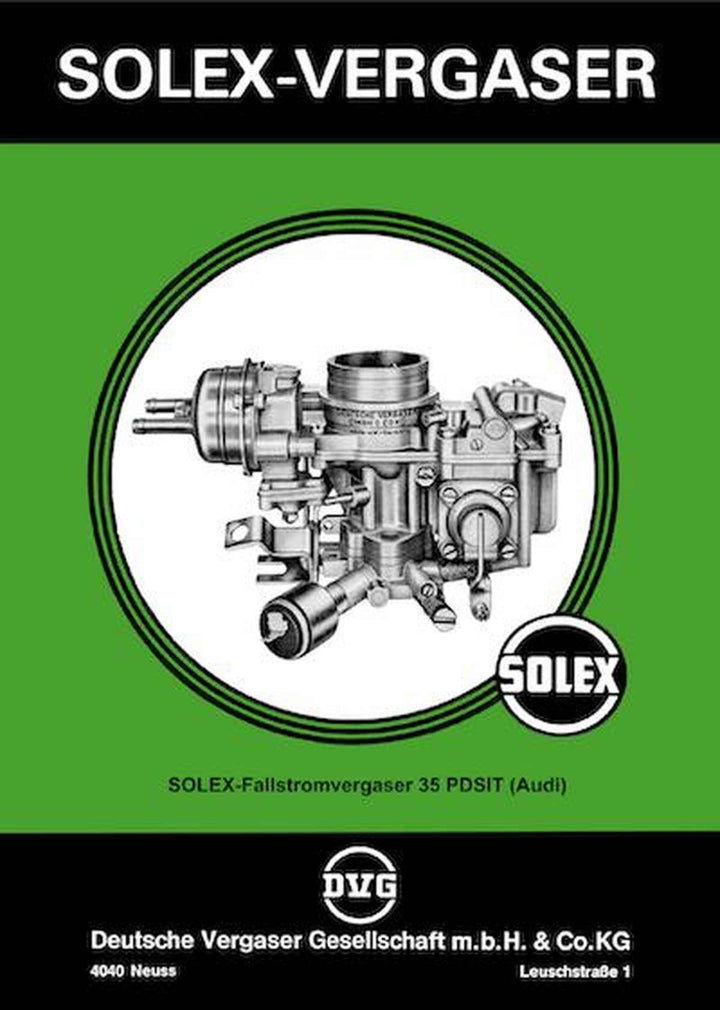 Solex-Vergaser Fallstromvergaser 35 PDSIT (Audi + VW) Handbuch, Buchcover