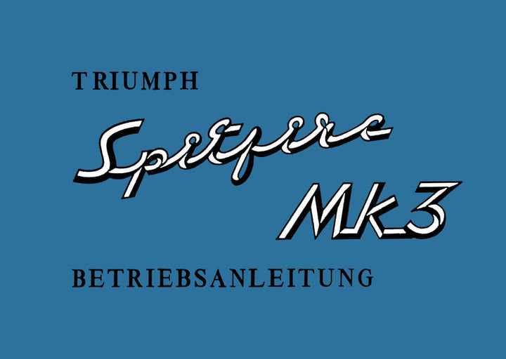 Triumph Spitfire MK 3 Betriebsanleitung, Buchcover