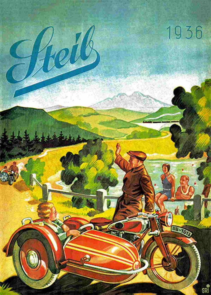Steib Beiwagen 1936 Poster, Poster-Motiv
