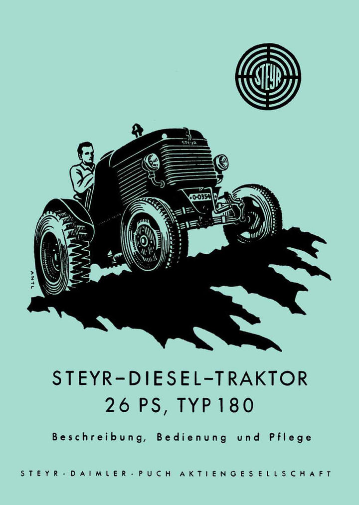 Steyr 180 - 26 PS Traktor Betriebsanleitung, Buchcover