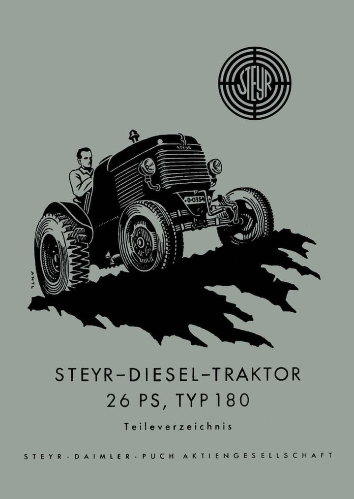 Steyr 180 - 26 PS Traktor Ersatzteilkatalog, Buchcover