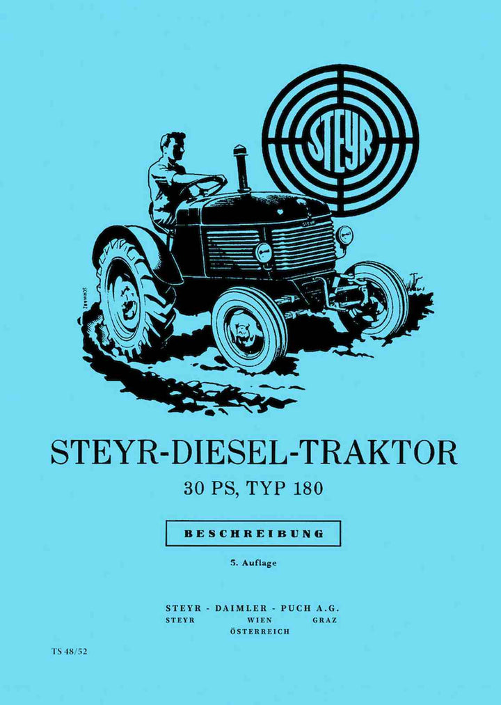 Steyr 180 - 30 PS Traktor Betriebsanleitung, Buchcover