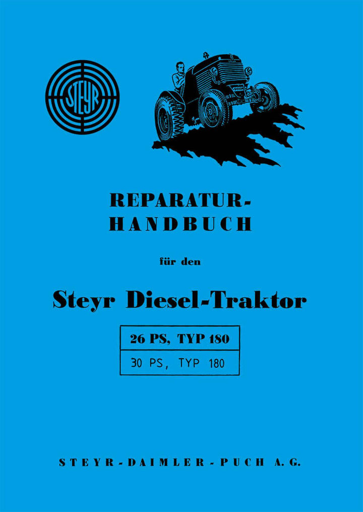 Steyr 180 Traktor Reparaturanleitung, Buchcover