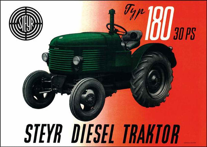 Steyr 180 Traktor Poster, Poster-Motiv