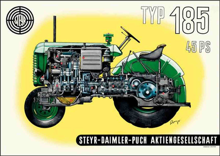 Steyr 185 Traktor Poster, Poster-Motiv