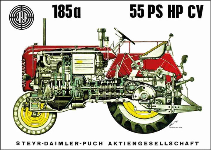Steyr 185a Traktor Poster, Poster-Motiv