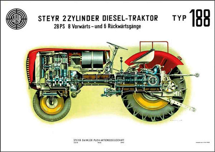Steyr 188 Traktor Poster, Poster-Motiv