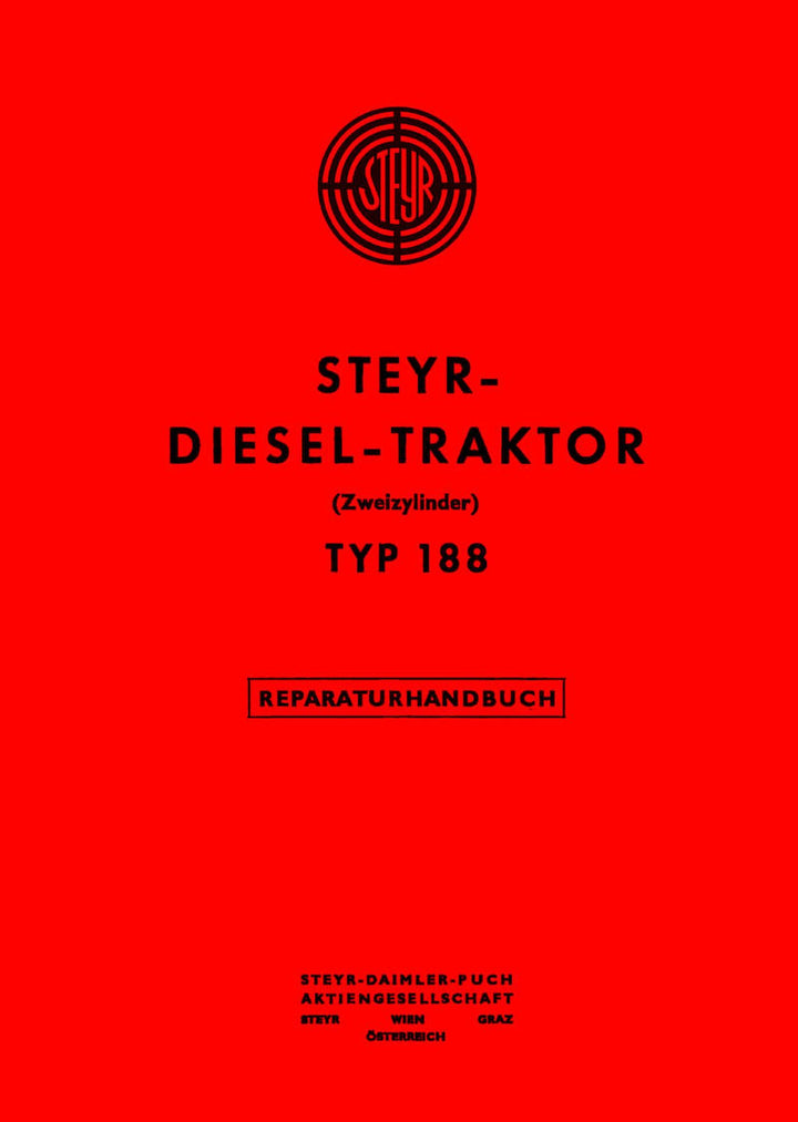 Steyr 188 Traktor Reparaturanleitung, Buchcover