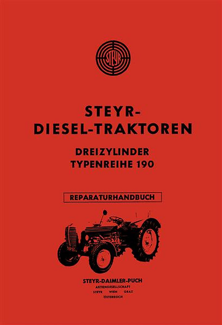 Steyr 190 Traktor Reparaturanleitung, Buchcover
