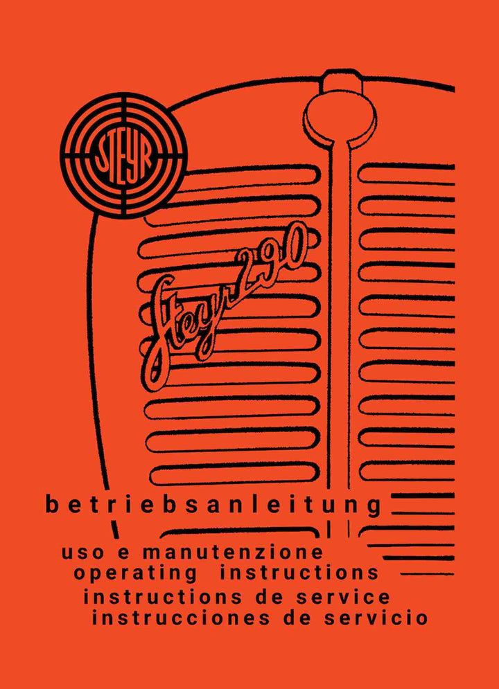 Steyr 290 Traktor Betriebsanleitung, Buchcover