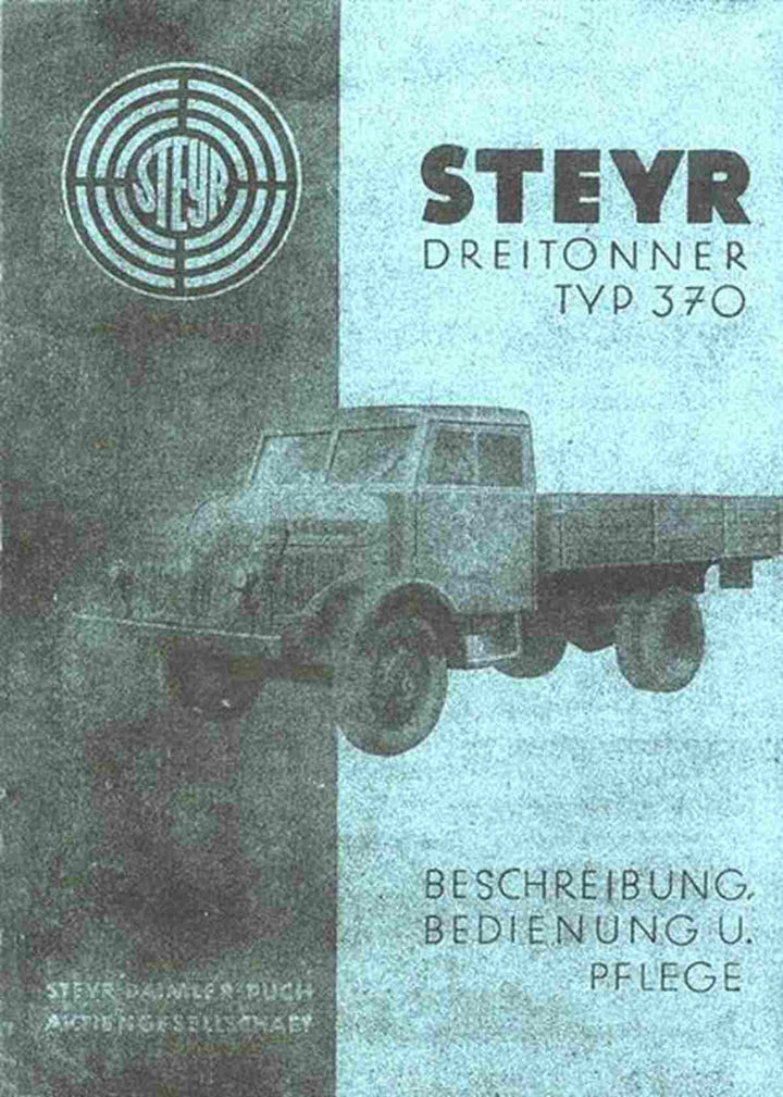 Steyr 370 Betriebsanleitung, Buchcover