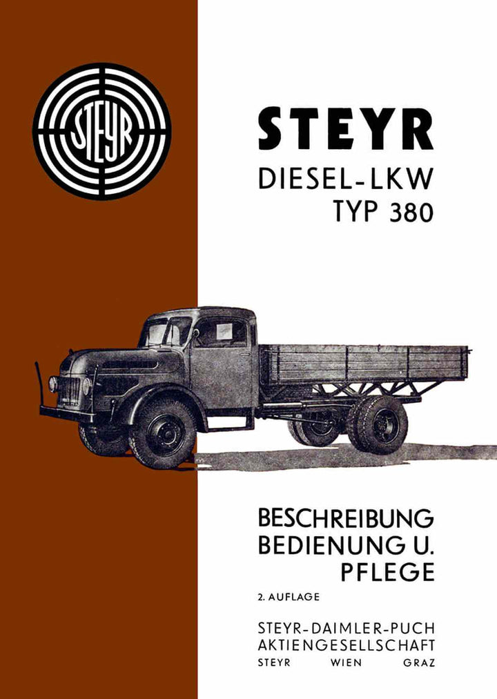 Steyr 380 Betriebsanleitung, Buchcover