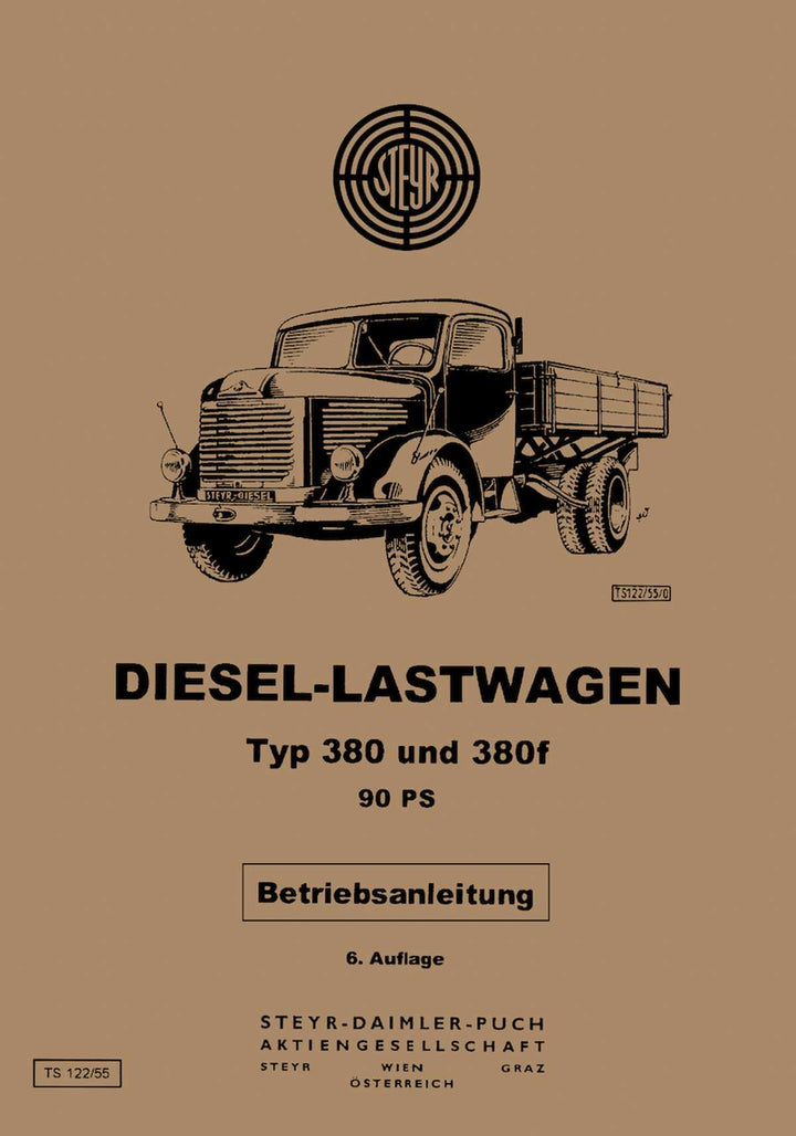 Steyr 380 und 380 f, 90 PS, Betriebsanleitung, Buchcover