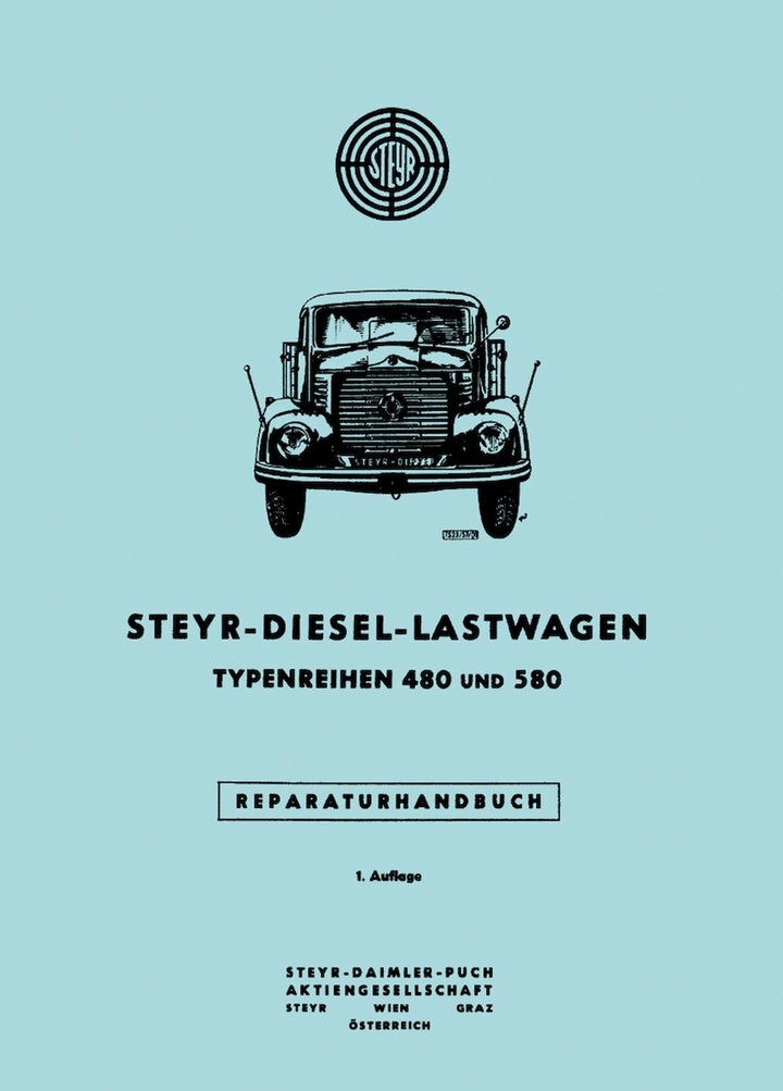 Steyr 480 und 580 Reparaturanleitung, Buchcover