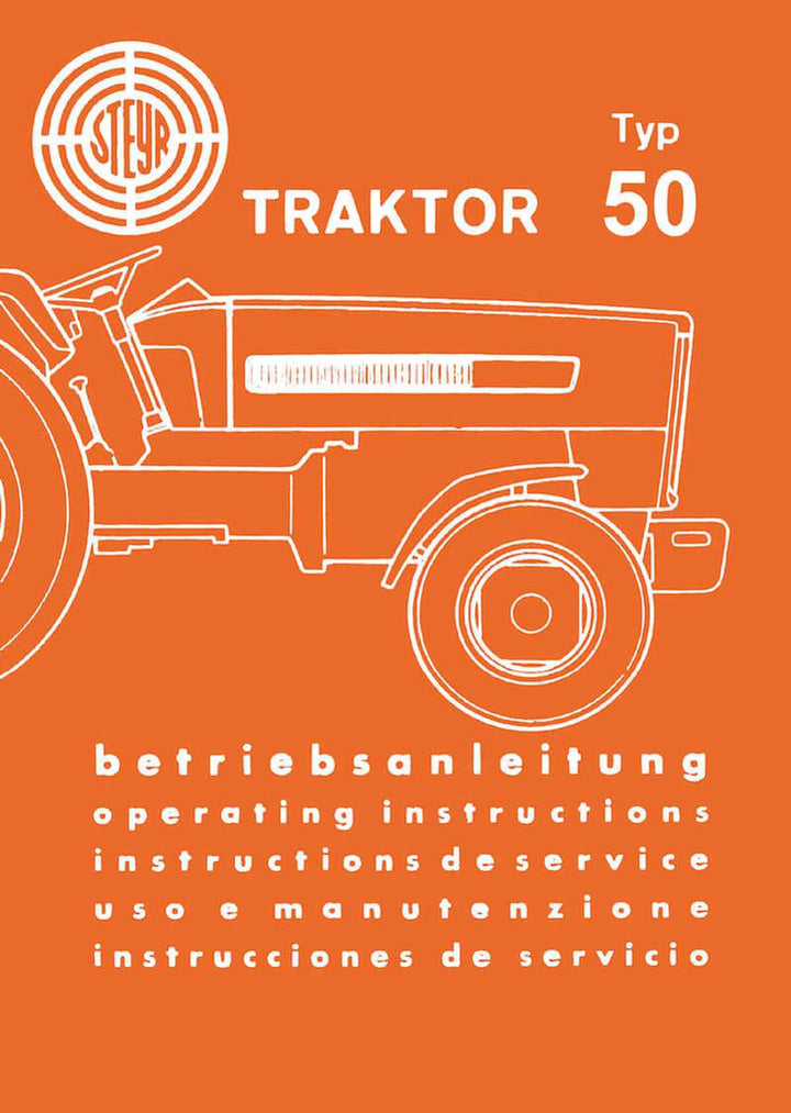 Steyr 50 Traktor Betriebsanleitung, Buchcover