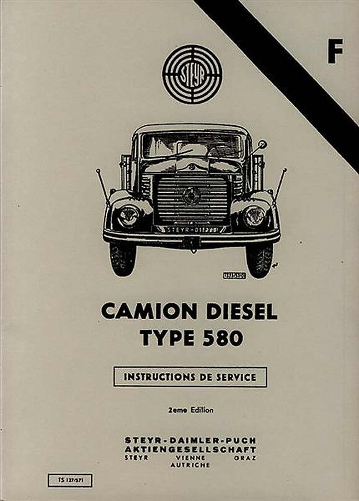 Steyr 580 /g,f, Camion Diesel, Betriebsanleitung, Buchcover