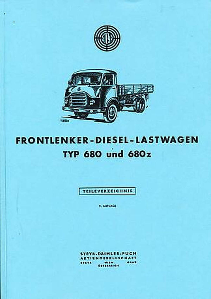 Steyr 680 und 680 z, Ersatzteilkatalog, Buchcover