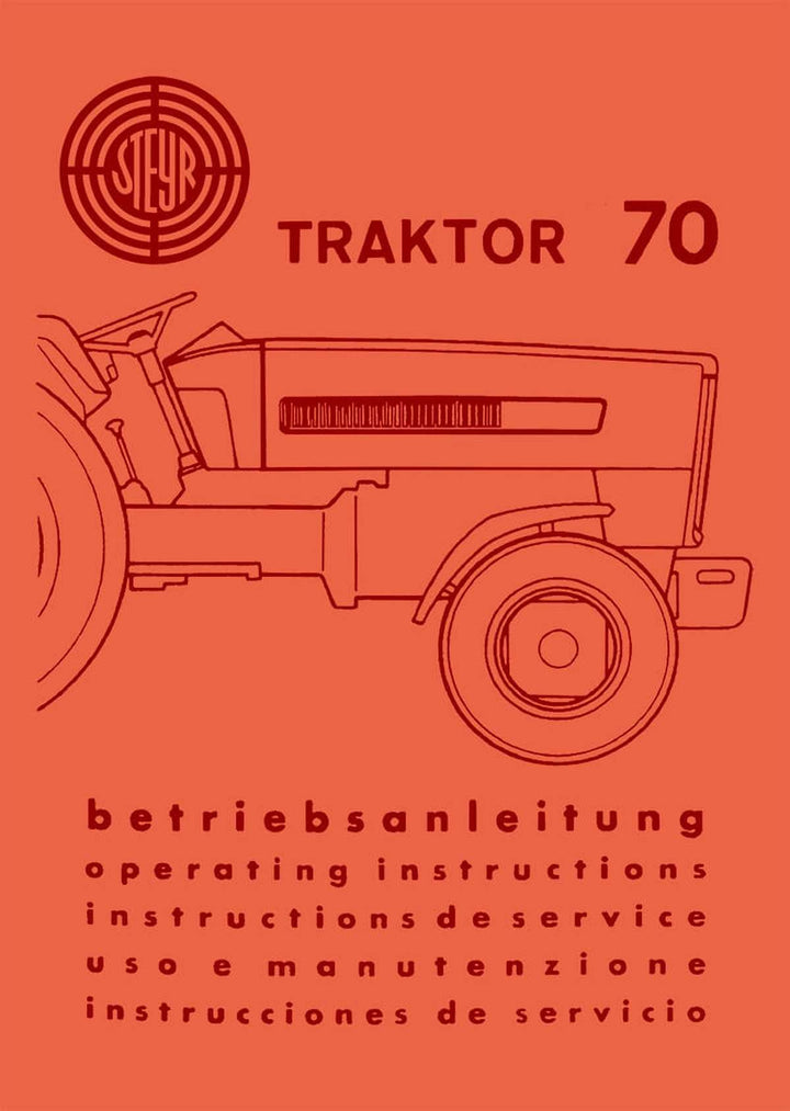 Steyr 70 Traktor Betriebsanleitung, Buchcover