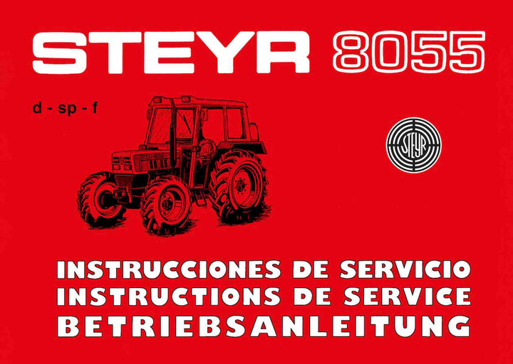 Steyr 8055 Traktor Betriebsanleitung, Buchcover