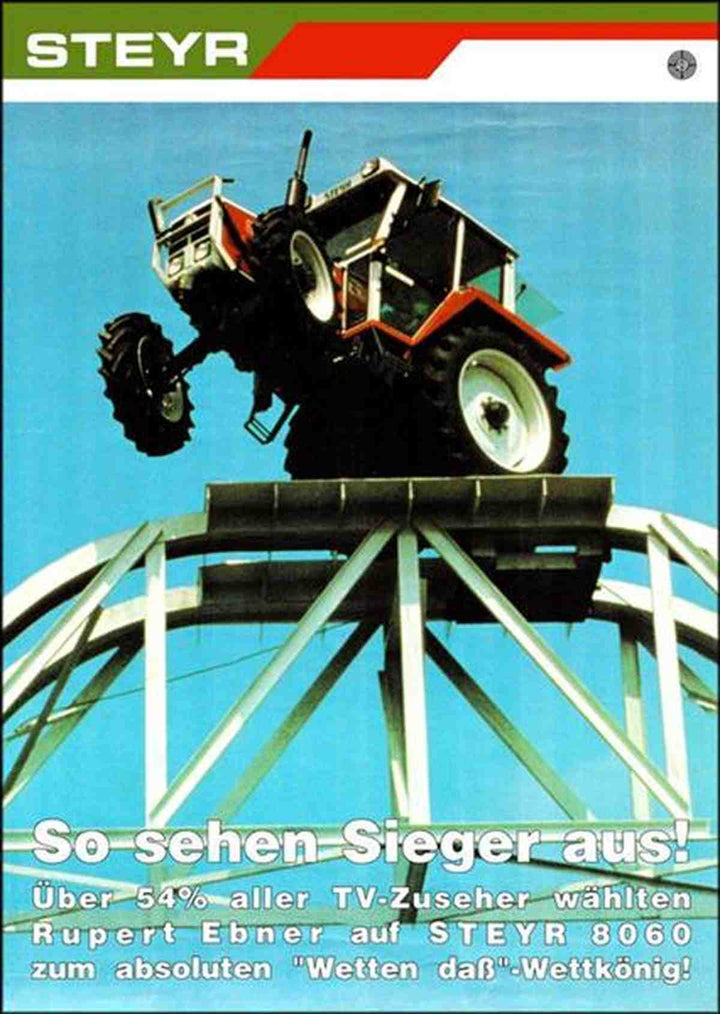 Steyr 8060 Traktor Poster, Poster-Motiv