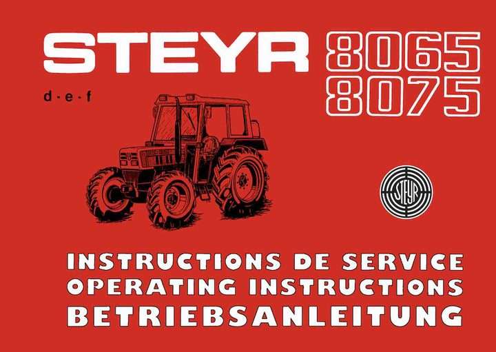 Steyr 8065 und 8075 Betriebsanleitung, Buchcover