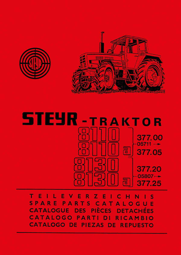 Steyr 8110 8110a 8130 8130a Traktor Ersatzteilkatalog, Buchcover