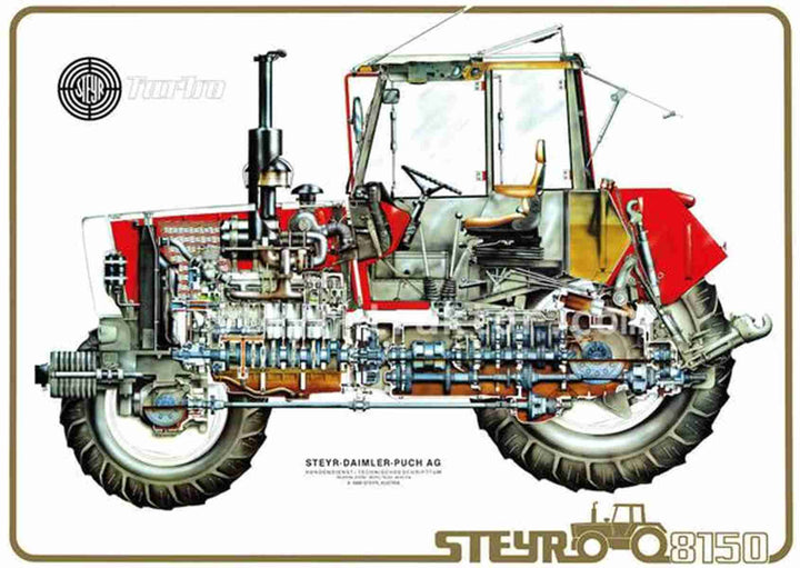 Steyr 8150 Traktor Poster, Poster-Motiv