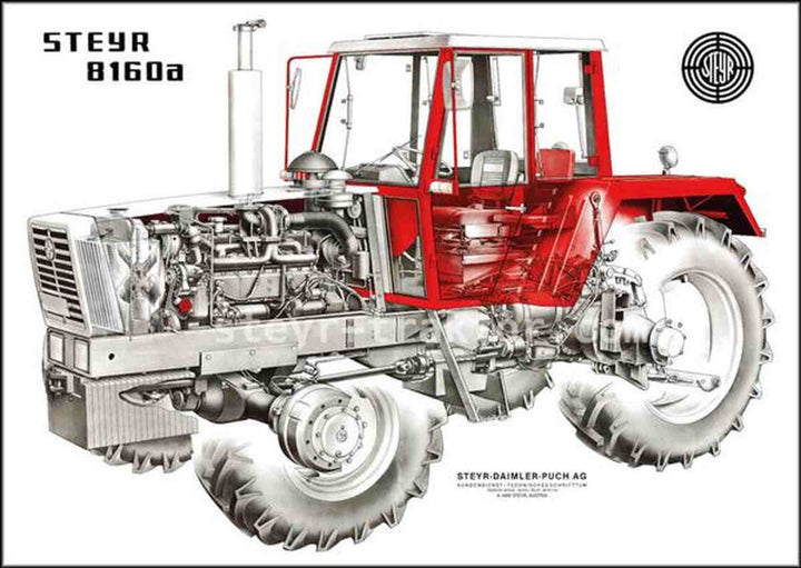 Steyr 8160a Traktor Poster, Poster-Motiv