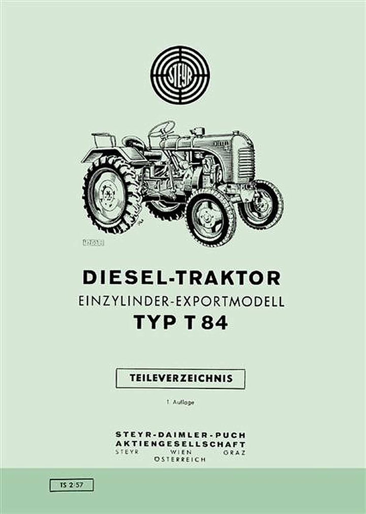 Steyr 84 Traktor Ersatzteilkatalog, Buchcover