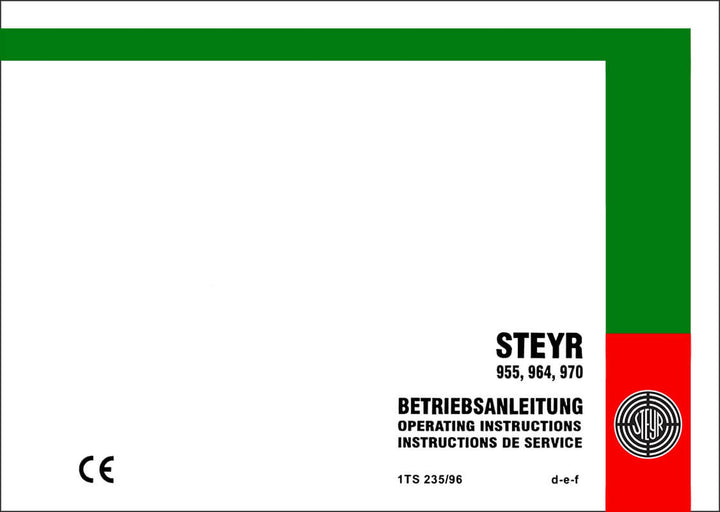 Steyr 955 955a 964 964a 970a Traktor Betriebsanleitung, Buchcover