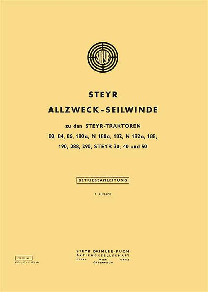 Steyr Allzweck-Seilwinde Betriebsanleitung, Buchcover