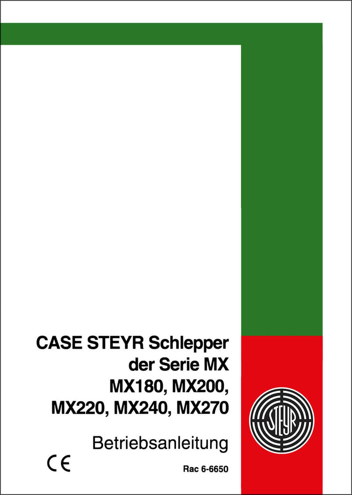 Steyr & Case MX-Serie MX180 MX200 MX220 MX240 MX270 Betriebsanleitung, Buchcover