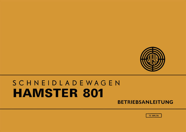 Steyr Hamster 801 Betriebsanleitung, Buchcover