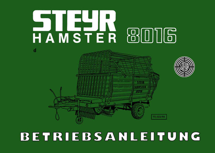 Steyr Hamster 8016 Betriebsanleitung, Buchcover