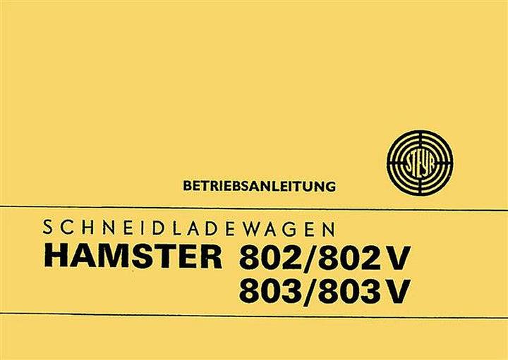 Steyr Hamster 802 802V 803 803V Betriebsanleitung, Buchcover