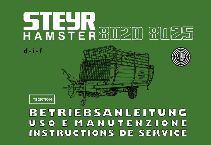 Steyr Hamster 8020 und 8025 Betriebsanleitung, Buchcover