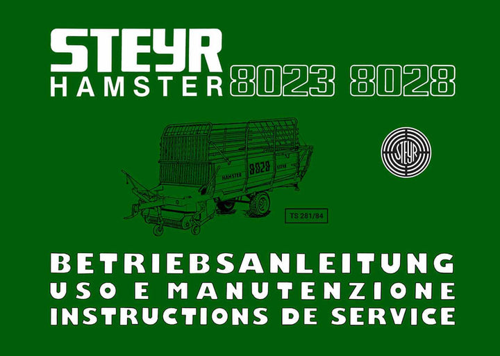 Steyr Hamster 8023 und 8028 Betriebsanleitung, Buchcover