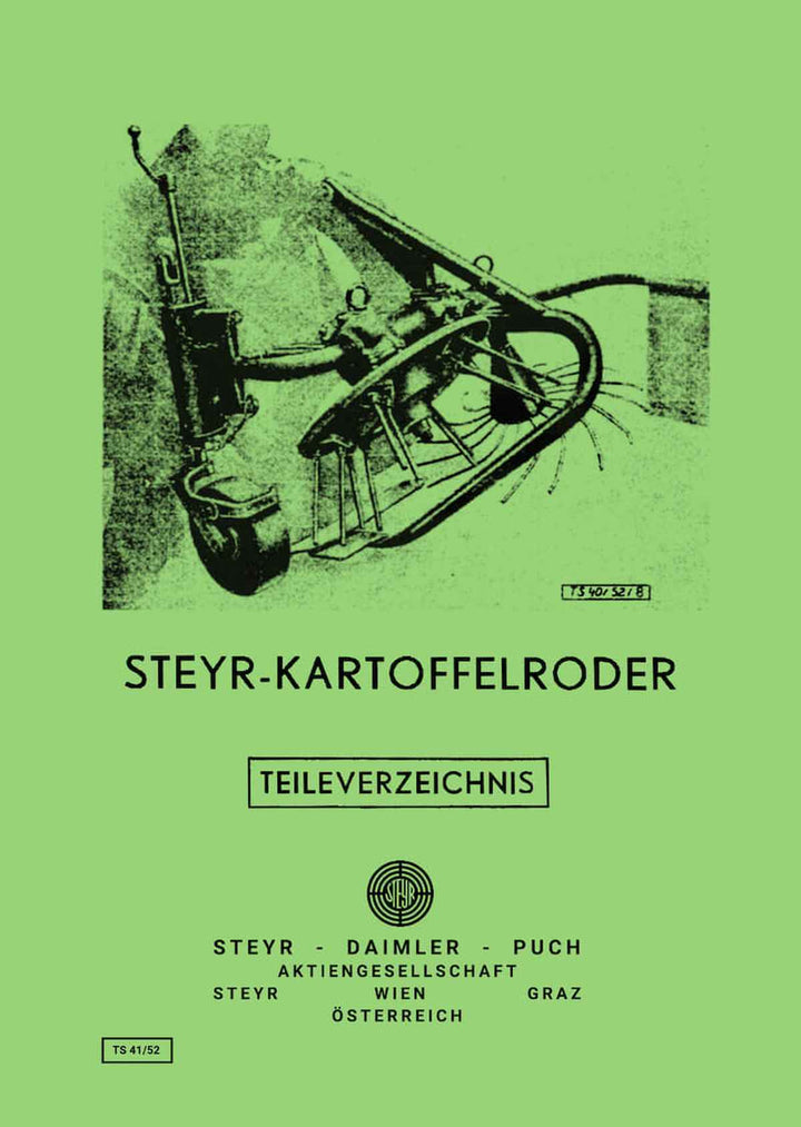 Steyr Kartoffelroder Ersatzteilkatalog, Buchcover