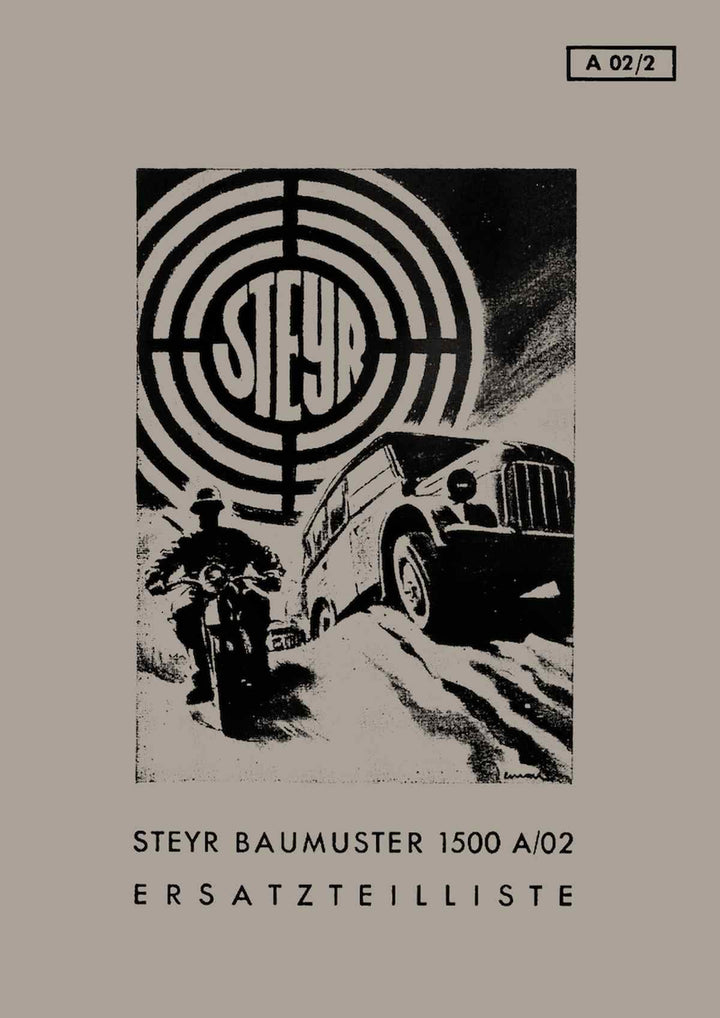 Steyr Baumuster 1500 A/02, Ersatzteilliste, Buchcover