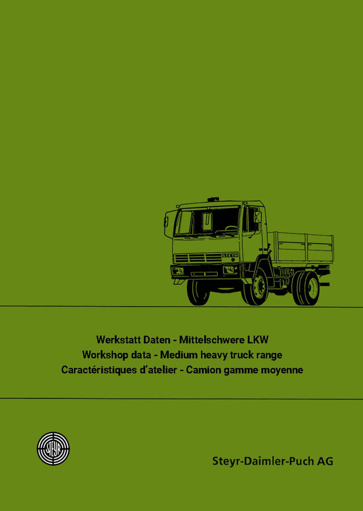 Steyr mittelschwere LKW Werkstatt-Daten, Buchcover