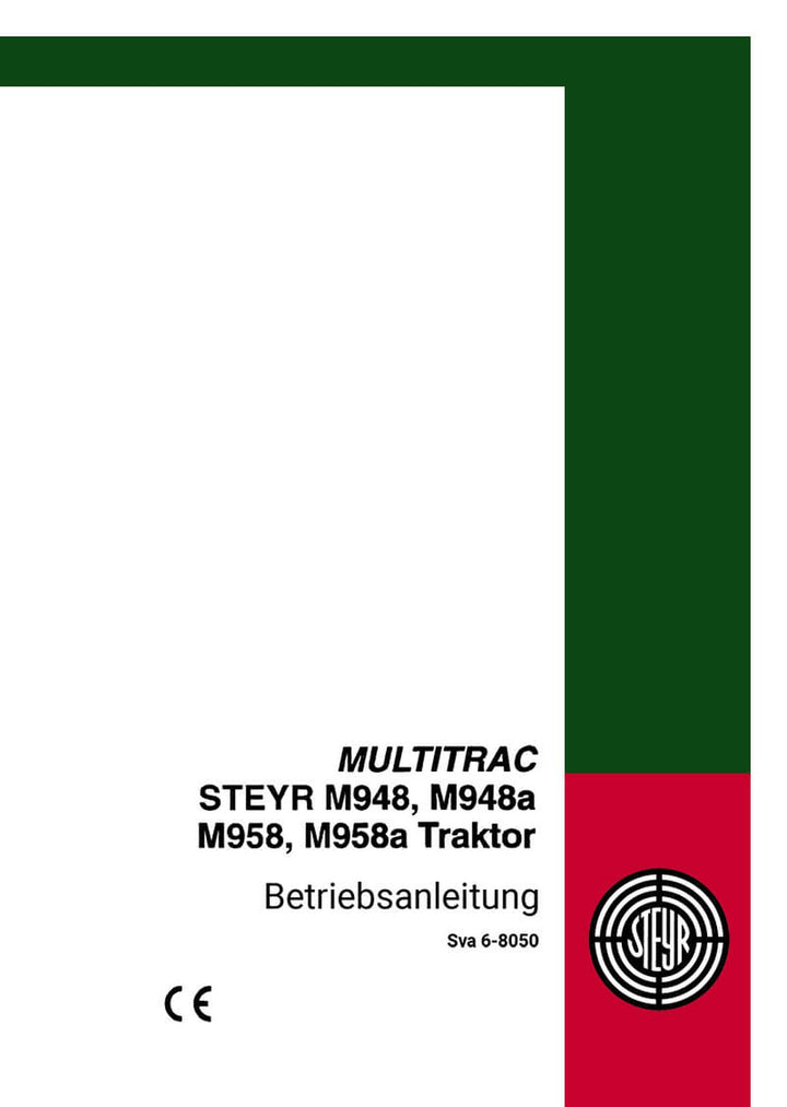 Steyr Multi-Trac M948 M948a M958 M958a Betriebsanleitung, Buchcover