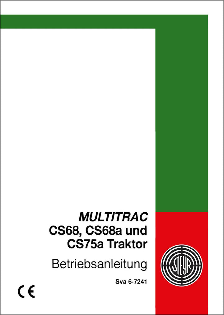 Steyr Multitrac CS68, CS68a und CS75a Betriebsanleitung, Buchcover