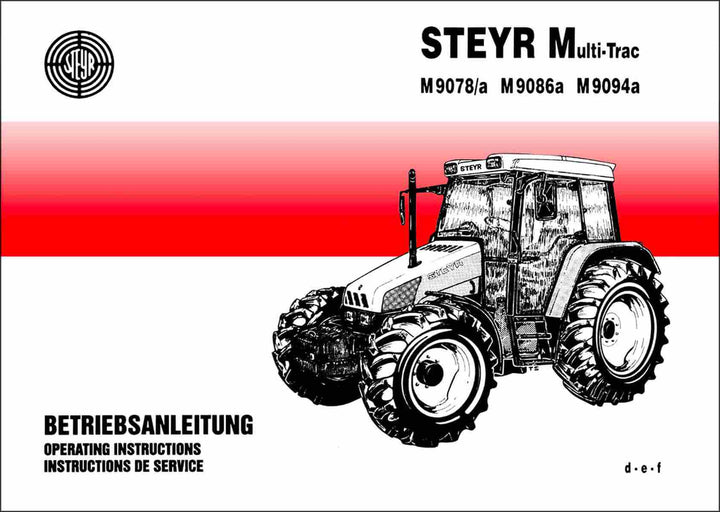 Steyr Multitrac M9078 M9078a M9086a M9094a Betriebsanleitung, Buchcover
