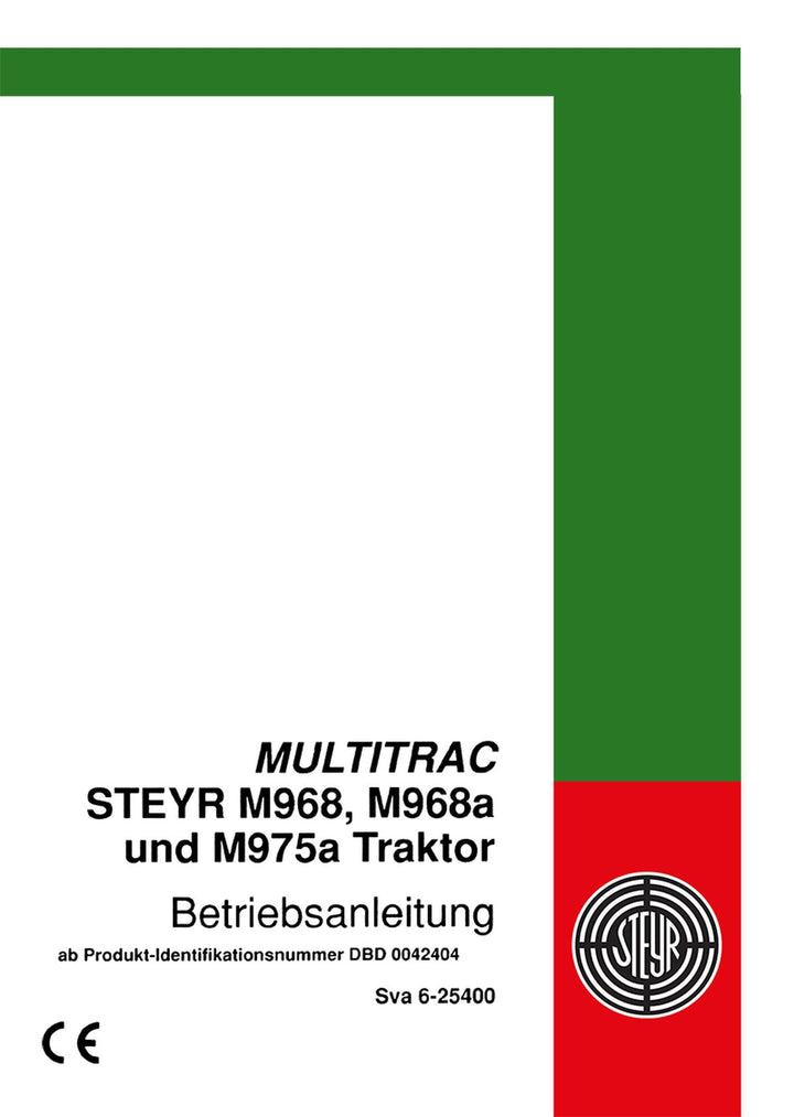 Steyr Multi-Trac M968 M968a M975a Betriebsanleitung, Buchcover