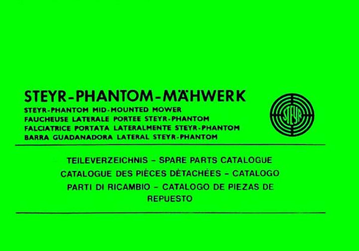 Steyr Phantom Mähwerk Ersatzteilkatalog, Buchcover