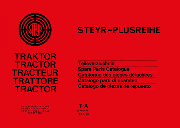 Steyr Plus-Serie Motoren und Nebenaggregate Teileverzeichnis, Buchcover