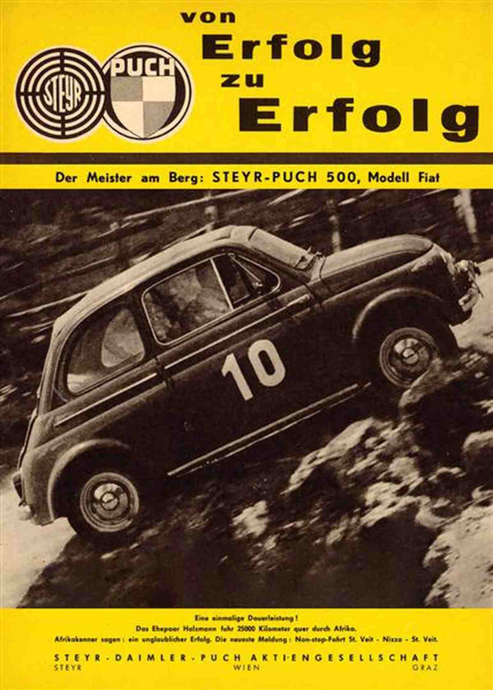 Steyr-Puch 500 "von Erfolg zu Erfolg" Poster, Poster-Motiv